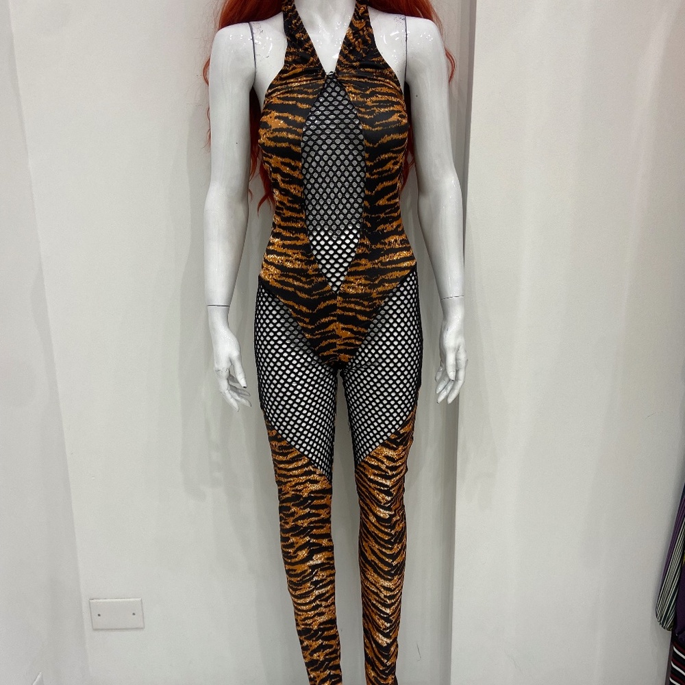 FINAL SALE HALLOWEEN ANIMAL PRINT JUMPSUIT